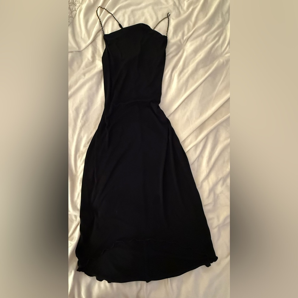 Black Dress with crystal straps